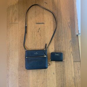 Kate Spade Black Crossbody Purse and Wallet Set